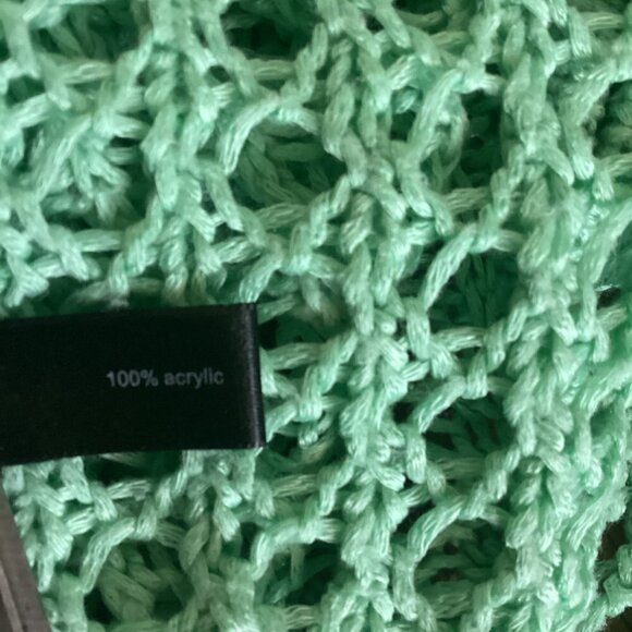 The Limited Open Knit/Mesh/Crochet Tank Top Sz S Green 151J - Picture 8 of 9